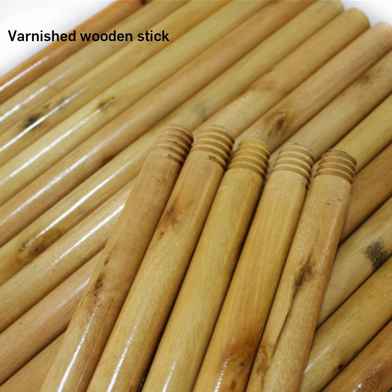 22w-v 120cm length 22mm dia. varnished wooden stick