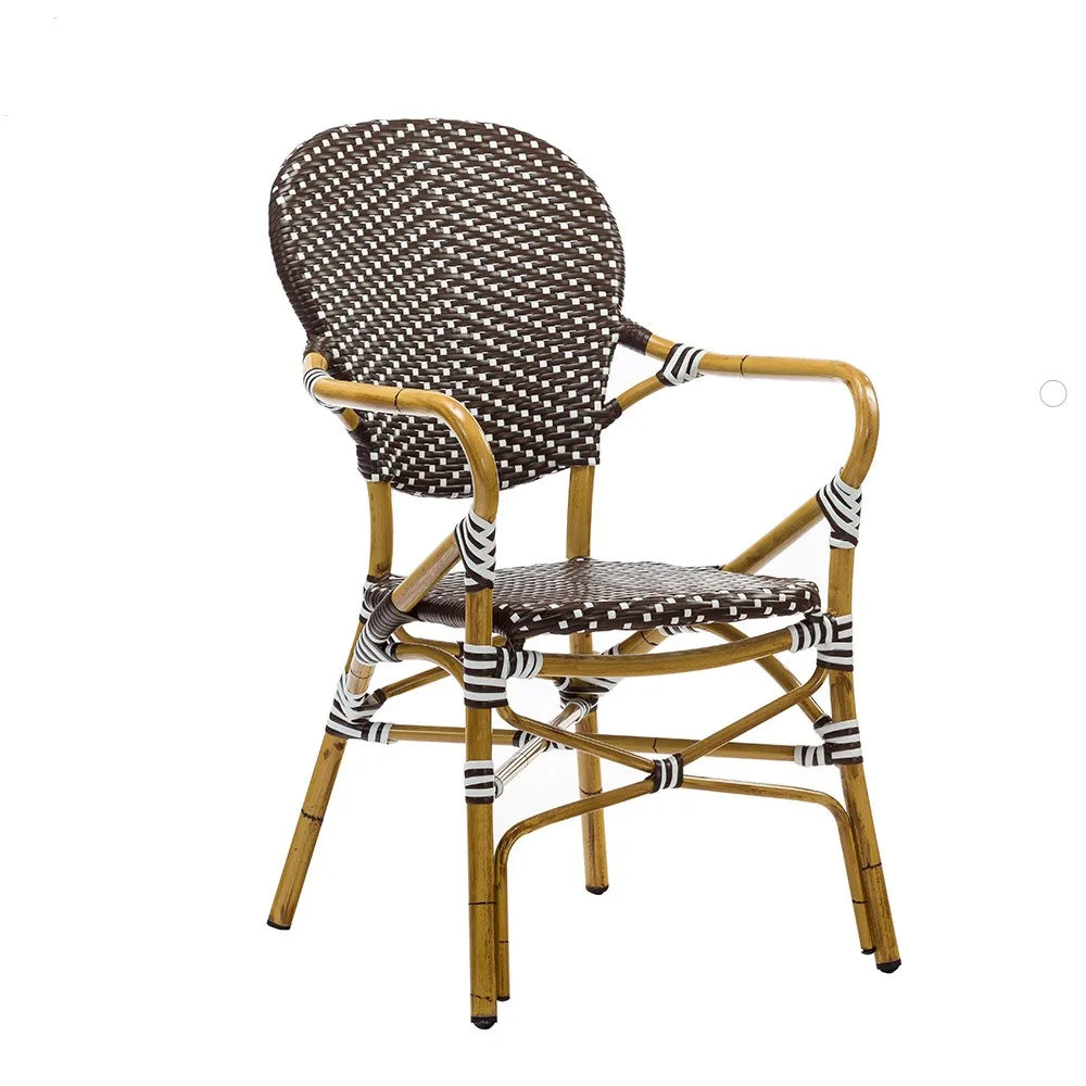 Wholesale fashion comfortable Aluminum rattan wicker chair