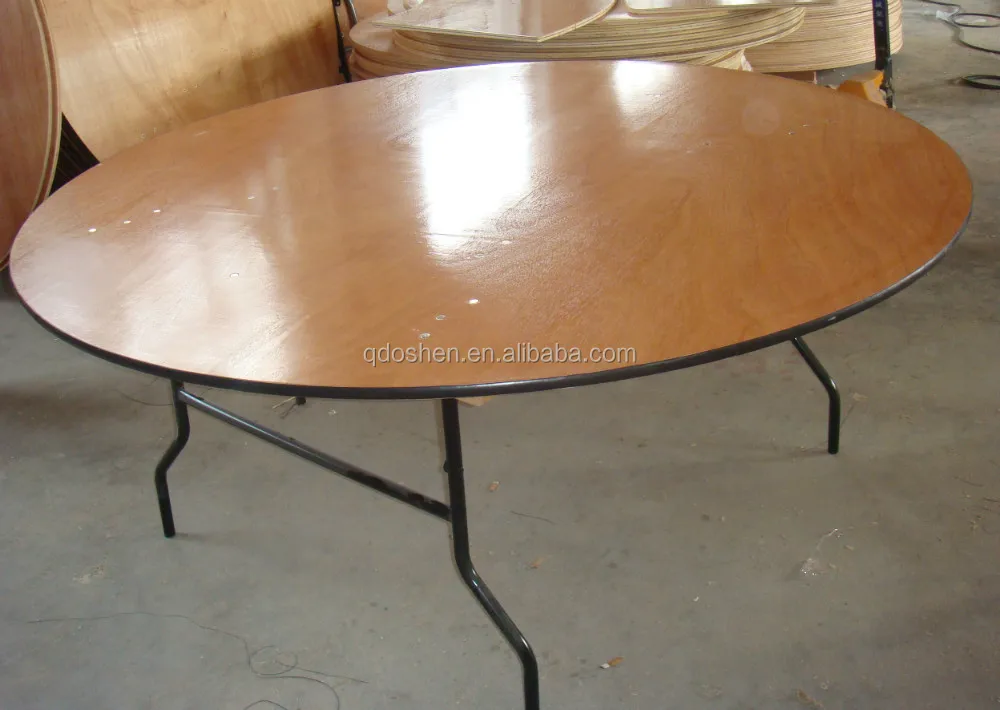 Outdoor Round Wooden Folding Table