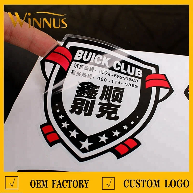 custom logo barcode print die cut self adhesive plastic transparent pvc stickers sheet hot stamping gold foil clear sticker