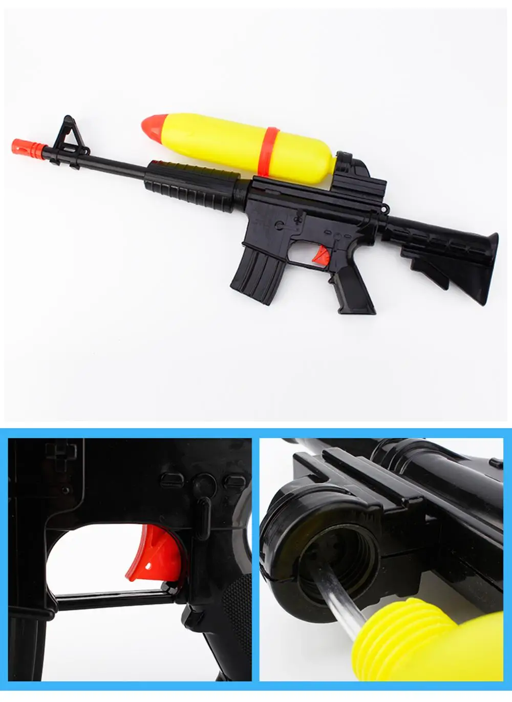 Custom powerful guns toy realistic black plastic water gun