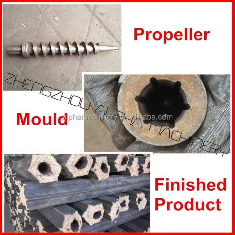 Hexagonal round square wood press to make sawdust briquette press Wood Charcoal Production Line