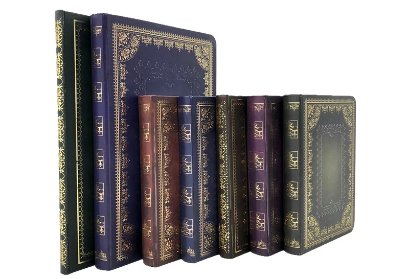 Custom Printing Gold Foil Stamping with Debossed Hardcover Journal Notebook