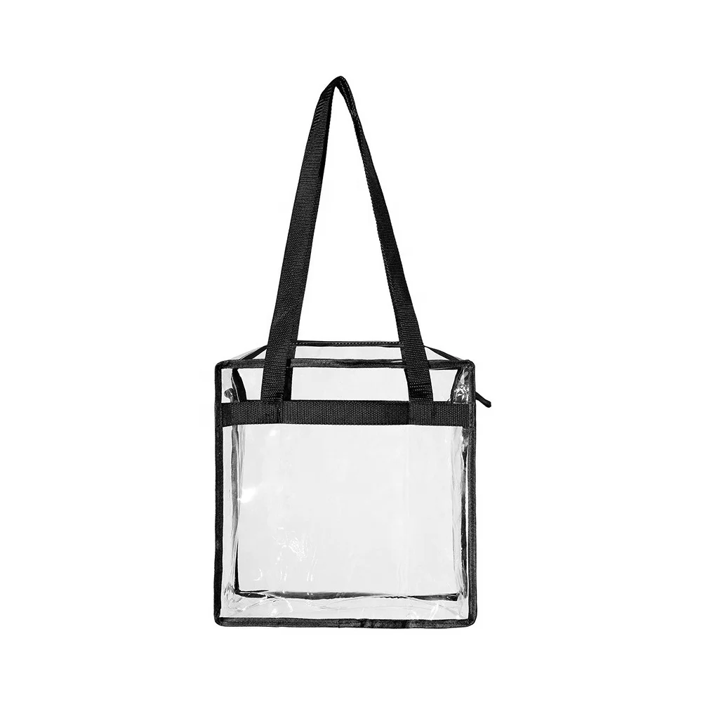 Wholesale Women Waterproof Security Shoulder Clear Tote bag Transparent PVC Beach Bag