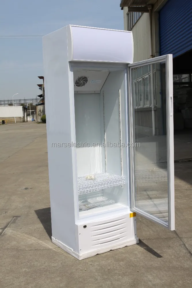glass display showcase hot sale model LC-280F MARS 280 liters commercial vertical showcase / display cooler / beverage cooler