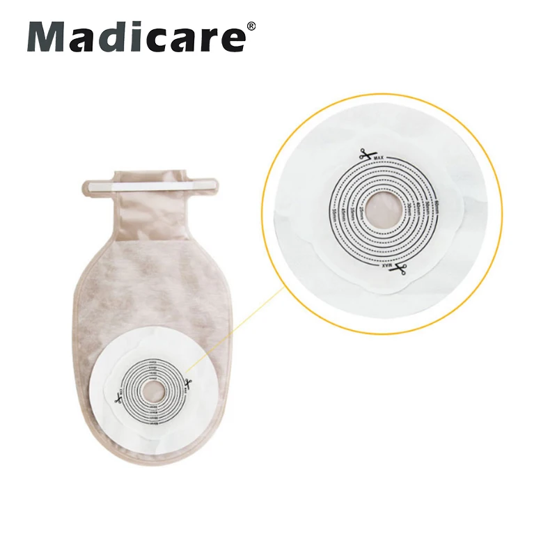 Best Quality waterproof film Medical hydrocolloid gel barrier adhesive One-piece Closed Non-woven Colostomy Bag