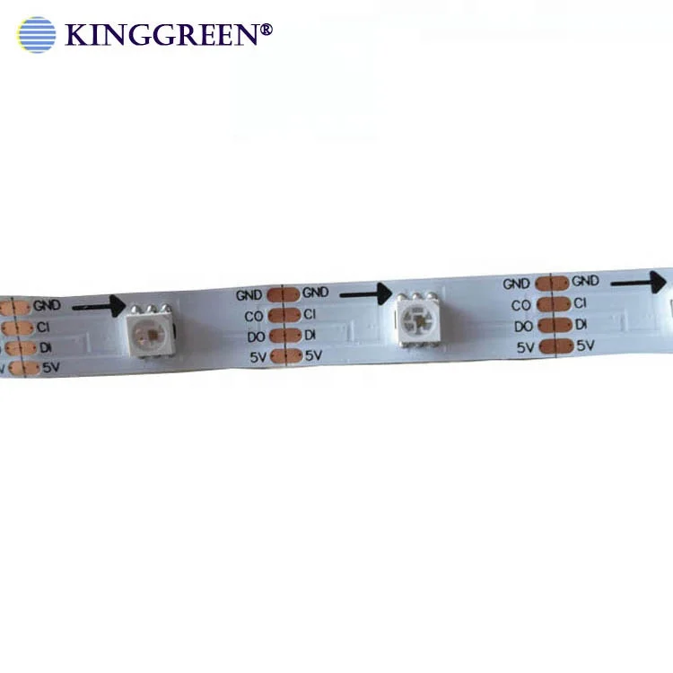 Programmable SK9822 5050 RGB magic color 30 pixels/m addressable smart RGB pixel strip light