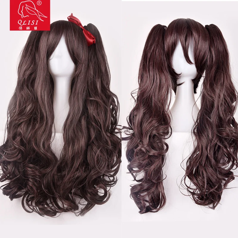 Brown Color Synthetic Hair Curly Ponytail Lolita Cosplay Wig long blonde lace front wigs wholesale wigs