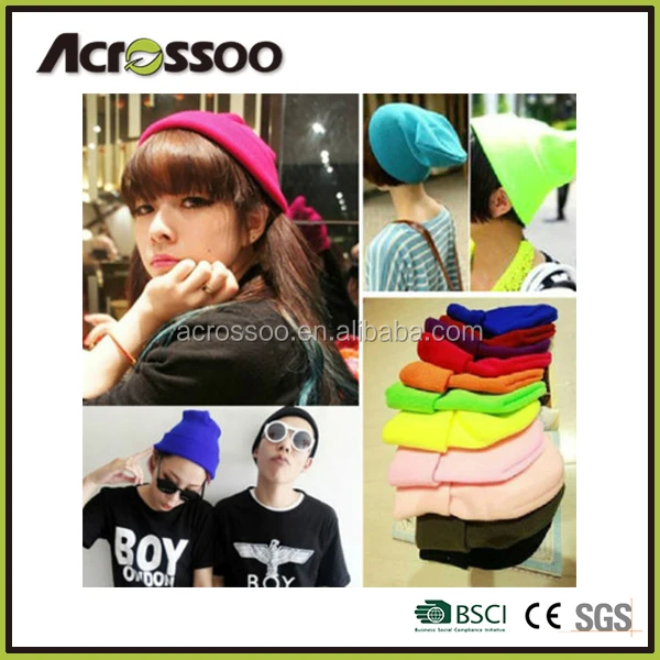 25 Different Color Blank Plain Ski Knit Skull Beanie