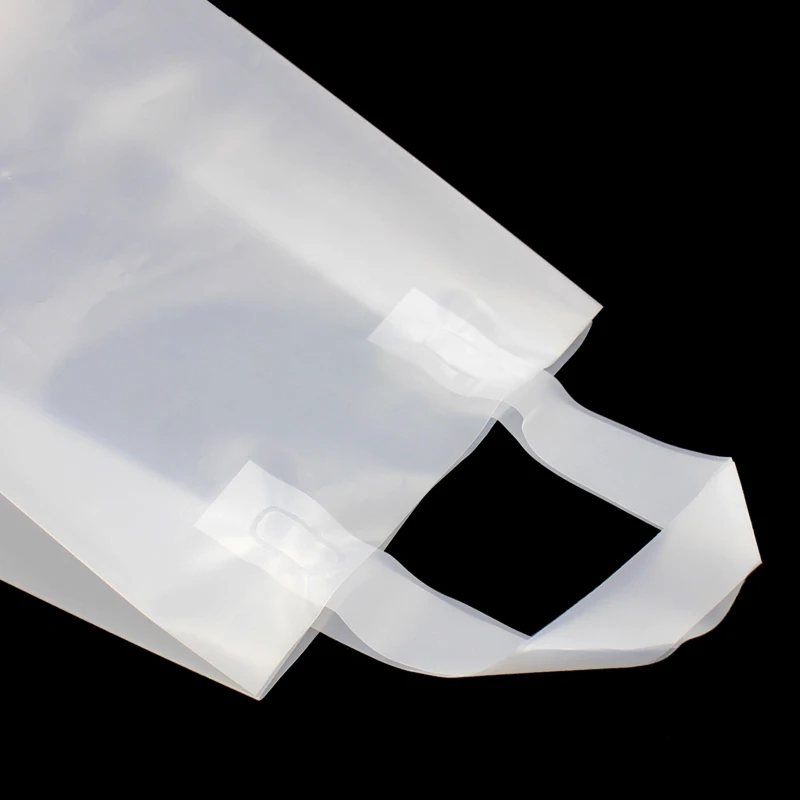 Bag for Clothes Factory Custom Garment Packing Bag/reusable Produce Bags/soft Loop Handle Packing Plastic Square Bottom Bag HDPE