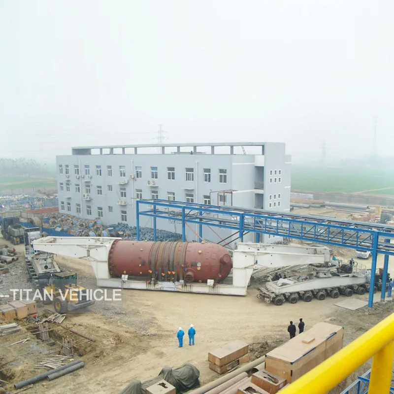 Heavy Duty Bridge Girder Transporter Hydraulic Modular Semi Trailer , Multi Axle Hydraulic Flatbed Trailer for Bridge Transport