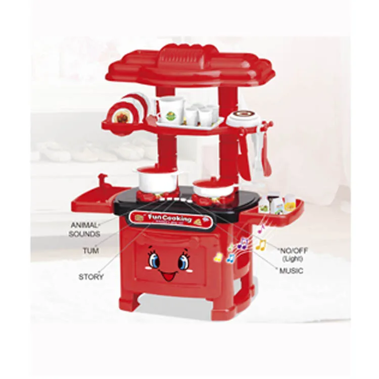 
Girls plastic food toys kids pretend play kitchen toy set for children 