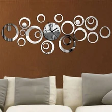 2016 New Quartz Wall Clock Modern Design Reloj De Pared Large Decorative Clocks 3d Diy Acrylic Mirror Living Room Free Shipping