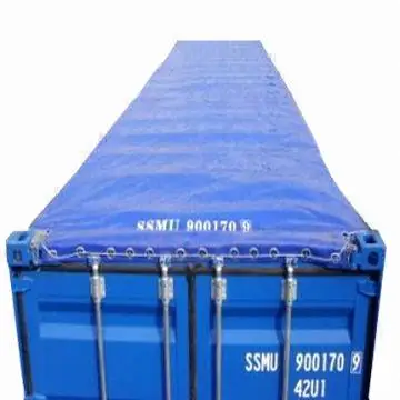 supply china custom pvc coated open top container tarpaulin