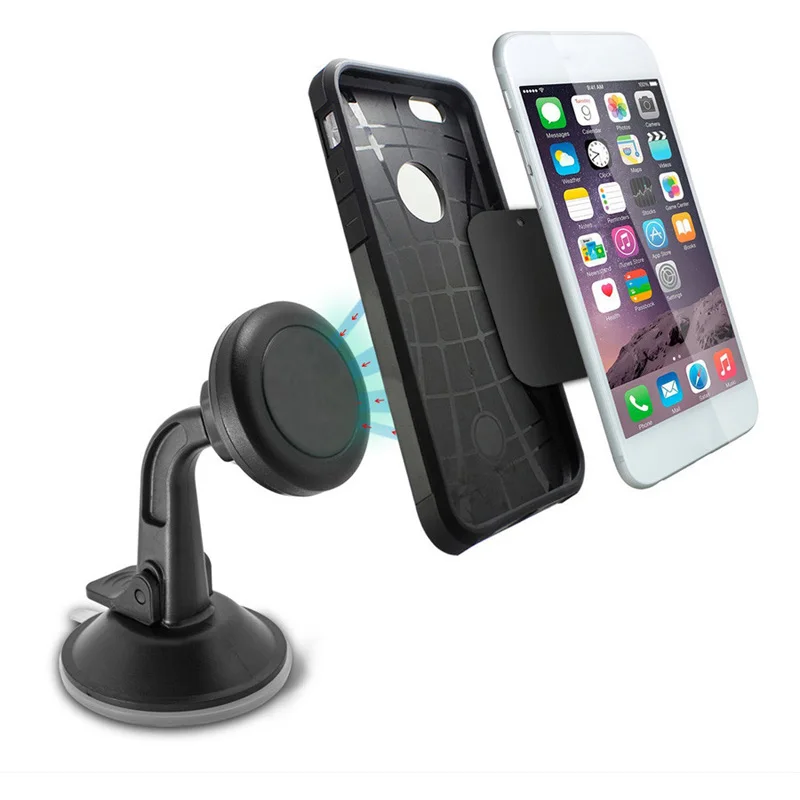 Вращающийся на 360 градусов длинный Универсальный магнитный автомобильный держатель для мобильного телефона