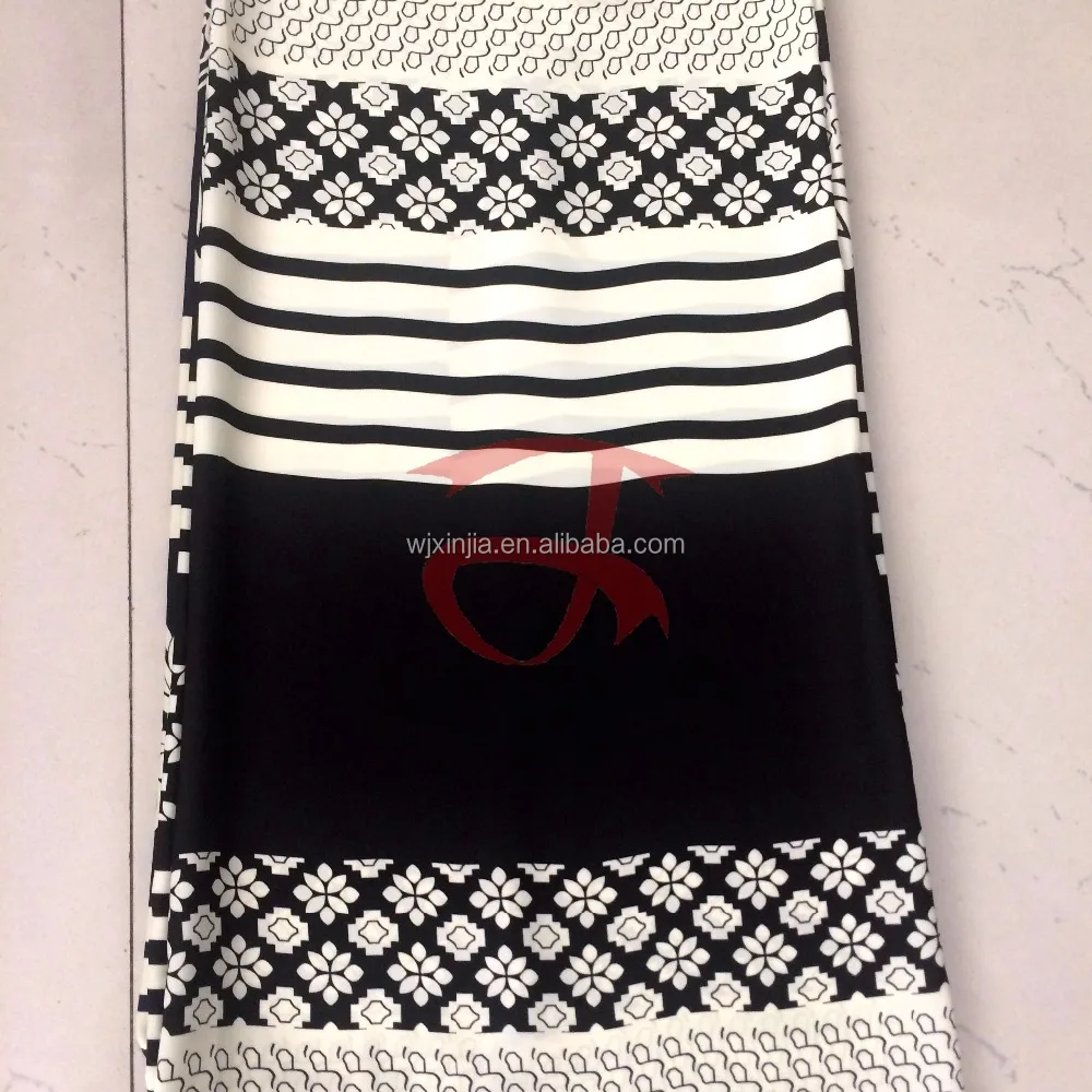 Printed Nida New Design abaya formal black printing fabric