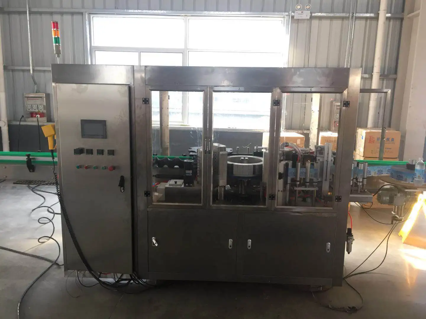 
Shanghai professional manufacturer produce hot melt glue labeling machine wrap around round application 