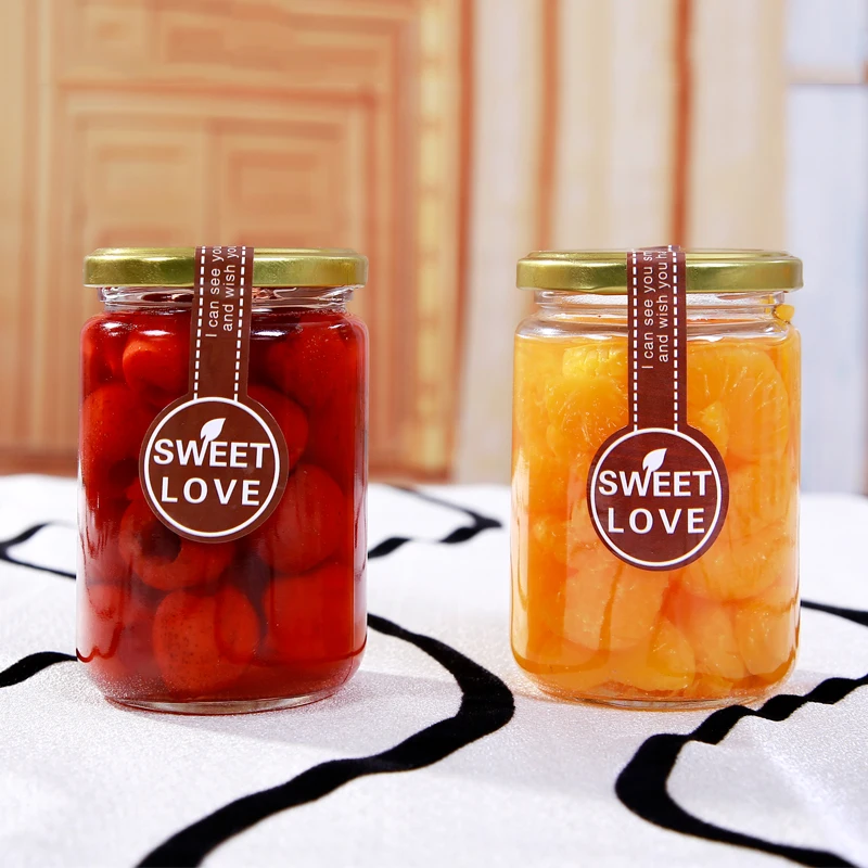 100ml 200ml 300ml 400ml 500ml Hermetic Food Glass Jar Wholesale , Empty Glass Jar for Jam Honey Pickle ...