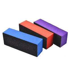 Wholesale orange and black acrylic nail buffer sponge block nail polish buffer