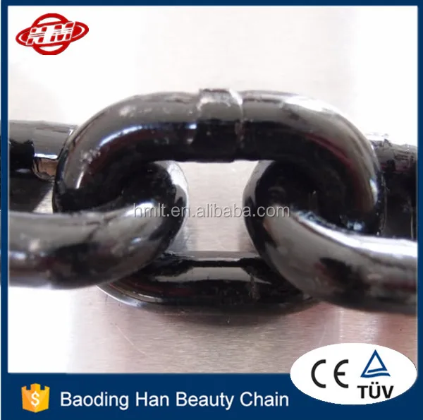 Black 22mm alloy steel lifting chain sizes standard EN818-2