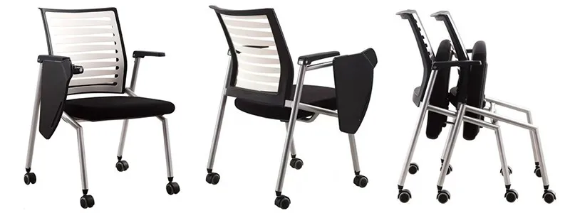 Frank Tech Multicolor PP back training chair school training room office chairs with writing pad