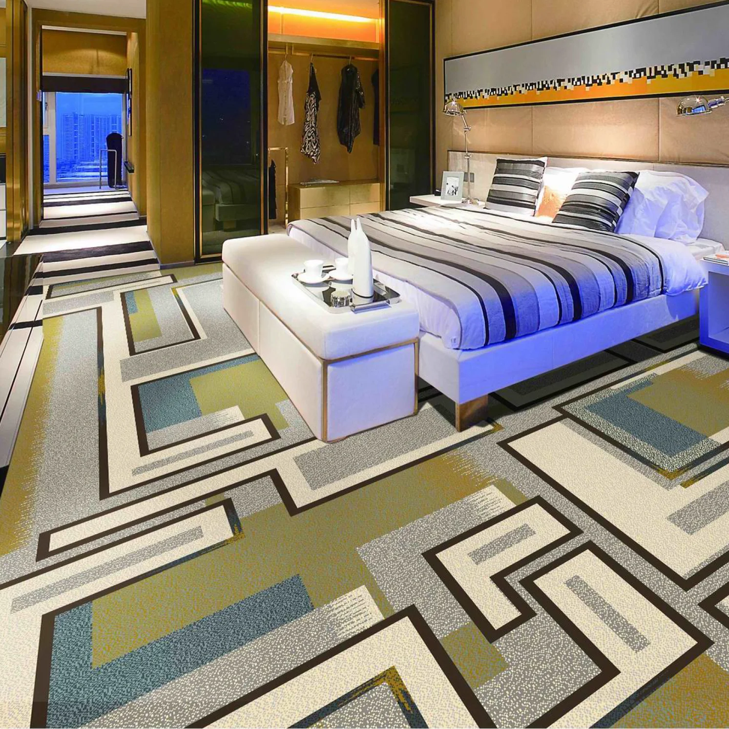 High quality Axminster broadloom Carpets for hotel bedroom carpet