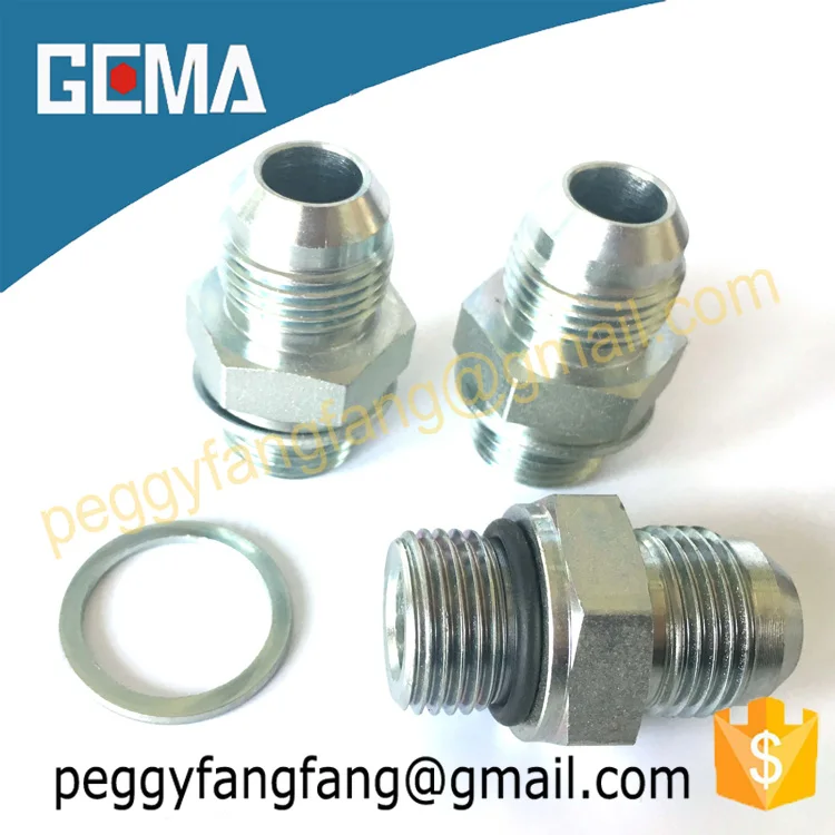 1CG Stainless Steel High Pressure Metric Male Thread / Bsp O-Ring Sealing Carbon Steel Pipe Fitting