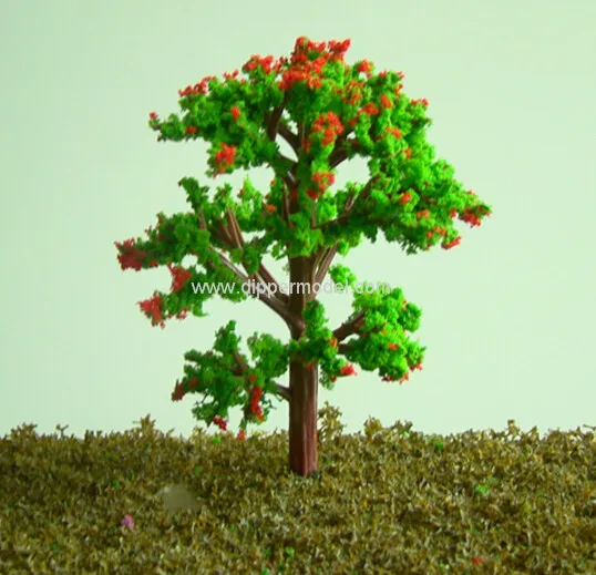 Artificial miniature architectural&train scale model trees
