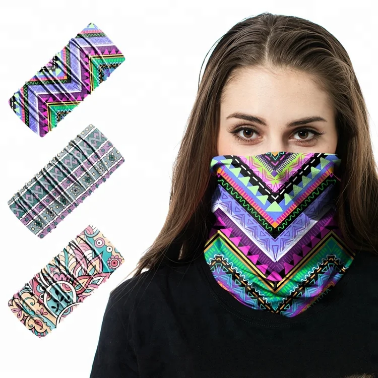 High Elastic Bandanas Headwear Custom Logo Printed Multifunctional Headwear Gaiter Neck