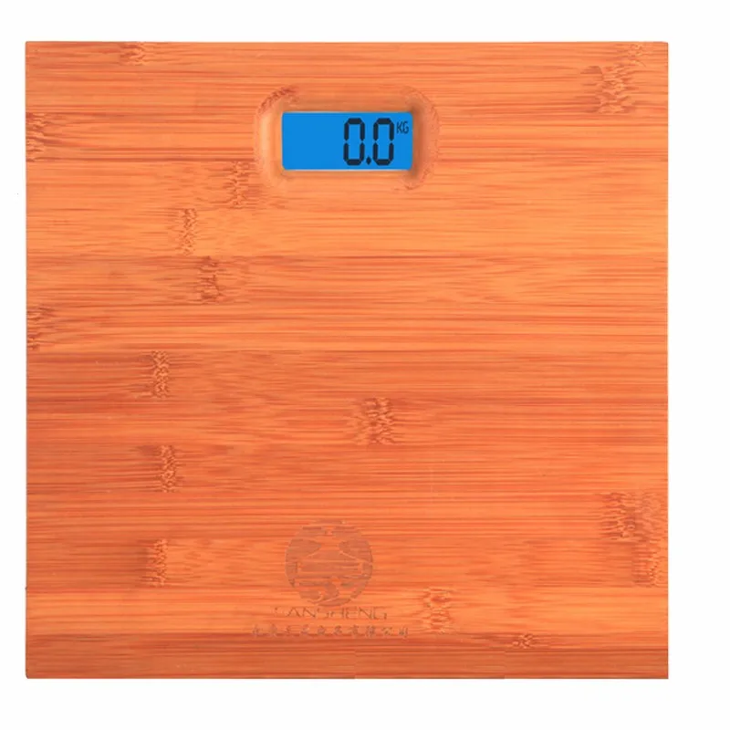 2021 large size wood feel bamboo digital bathroom weighing scale