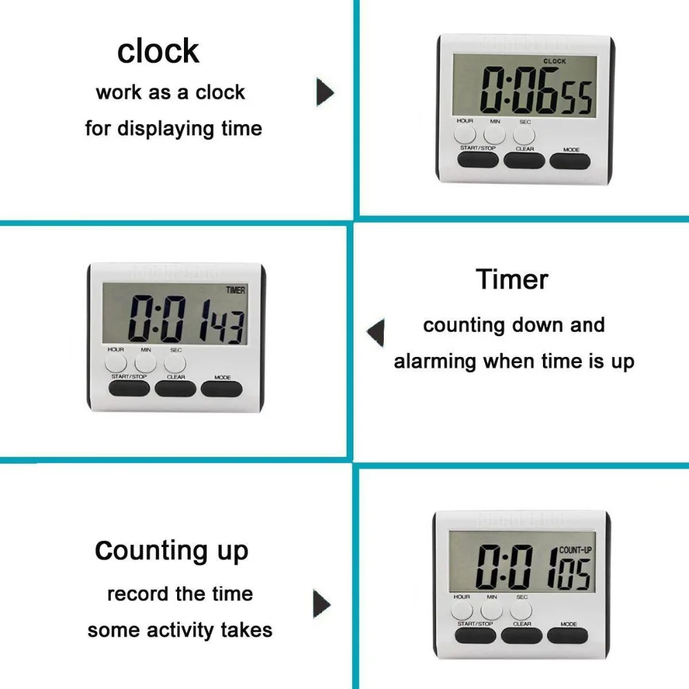 Digital Loud Alarm Clock Timer 24 Hour Clock Timer
