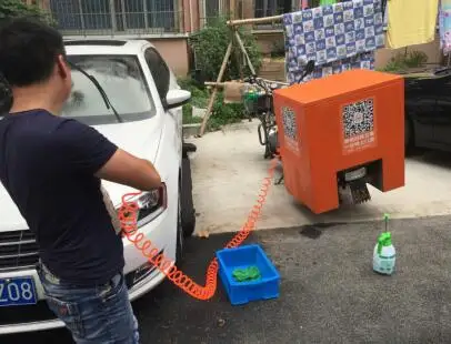 Battery power bike mounted LPG 10 bar steam car wash machine