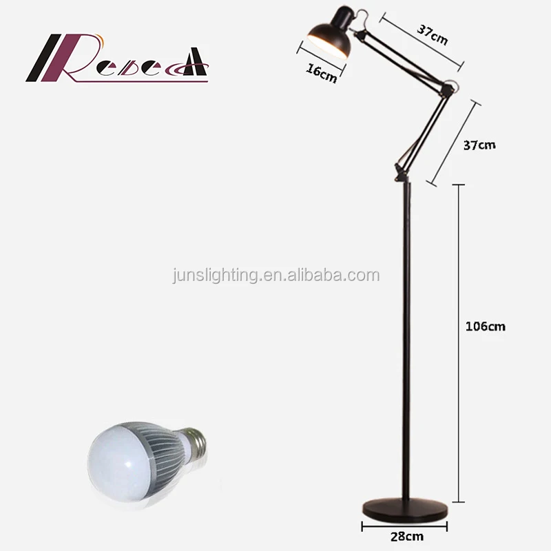 Creative two control dimming modern reading floor lamp