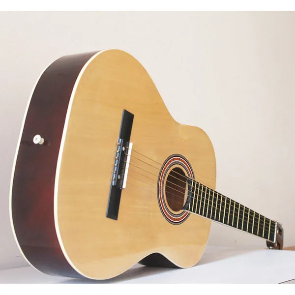 new style ABS white edge natural wood bass guitar