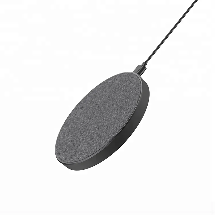 
2020 New Invention Aluminum Fabric 10W Fast Wireless Charging Pad Qi Magnetic Wireless Charger For Samsung Galaxy 