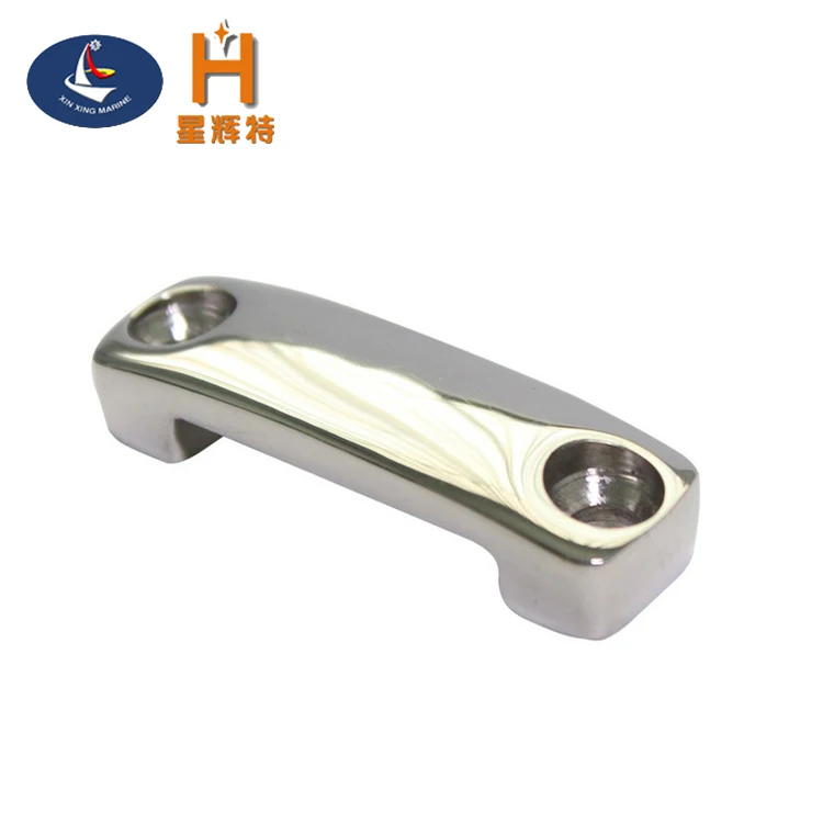 high polished marine grade 316 stainless steel boat yacht lock rope tie down deck fitting eye strap loop hardware