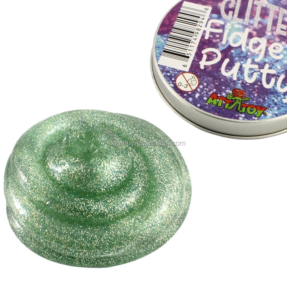 
Magic clear glitter fidget putty Therapeutic Fun Play Putty in Tins 