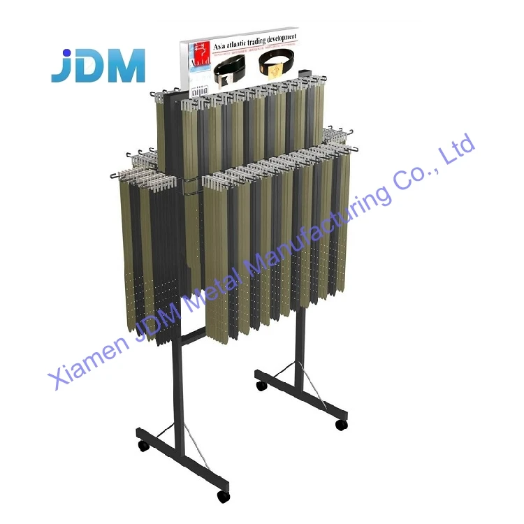 Simple ties belts steel powder coating display stand racks