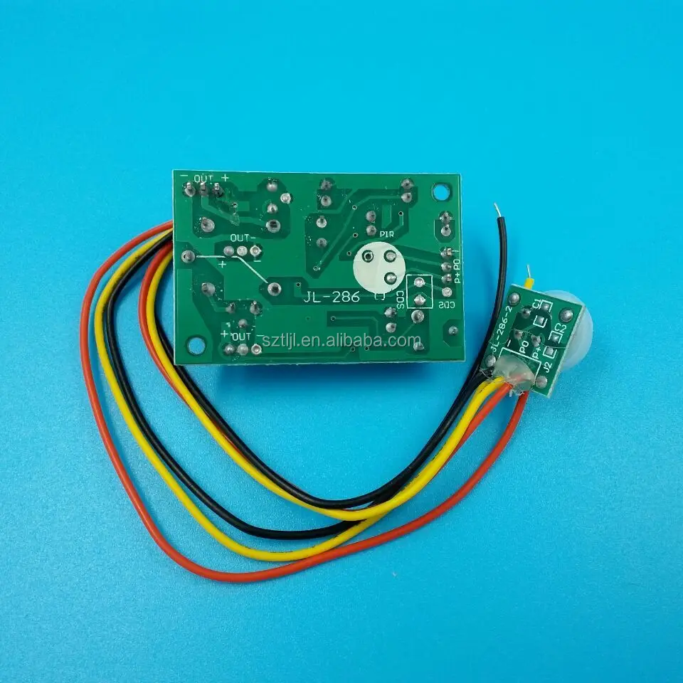 Split DC12V pir sensor human body motion induction module Adjustable delay Relay output high level/low level customizable