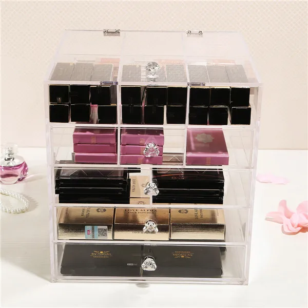 
acrylic deco cosmetic organizer clear clear acrylic makeup organizer with 5 drawers 