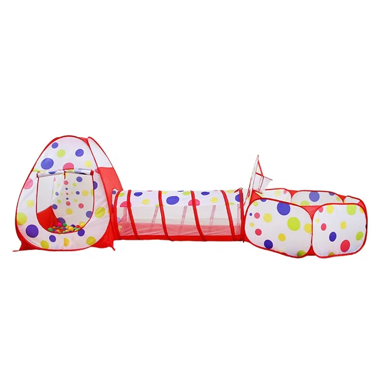 3 In 1 Blue Combination Pop Up Kids Play Tent And Tunnel