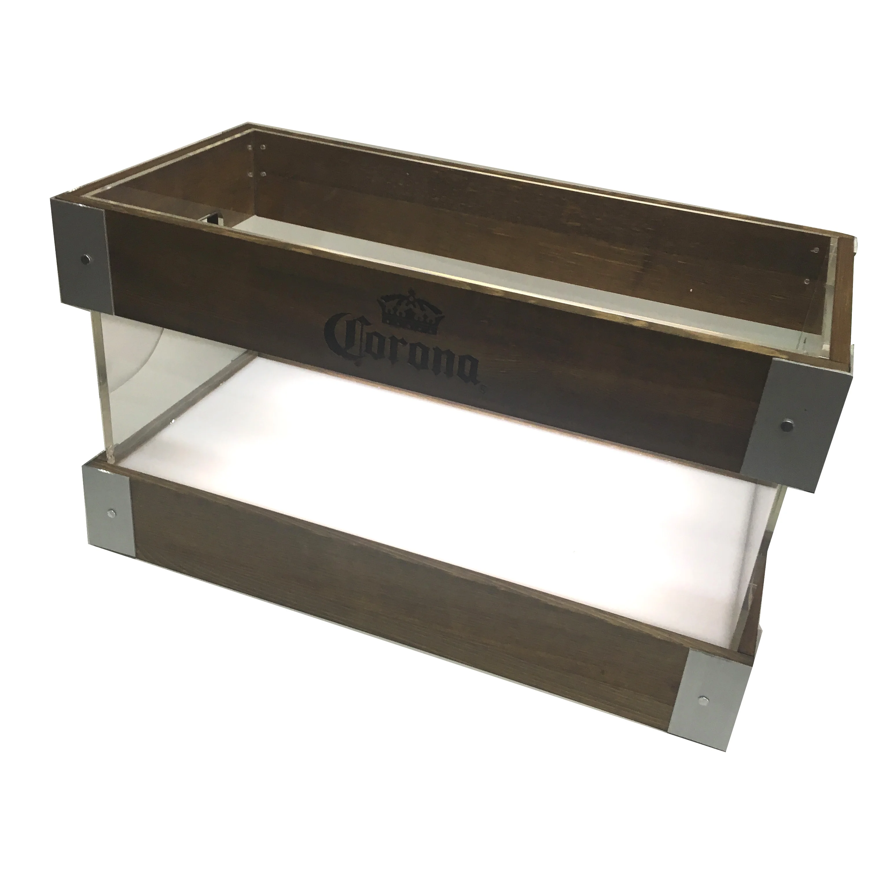 Серая гусиная Корона MARTINI erистоff Bombay сапфир Dewar прямоугольная 12 бутылок деревянные ведра для льда со светодиодом