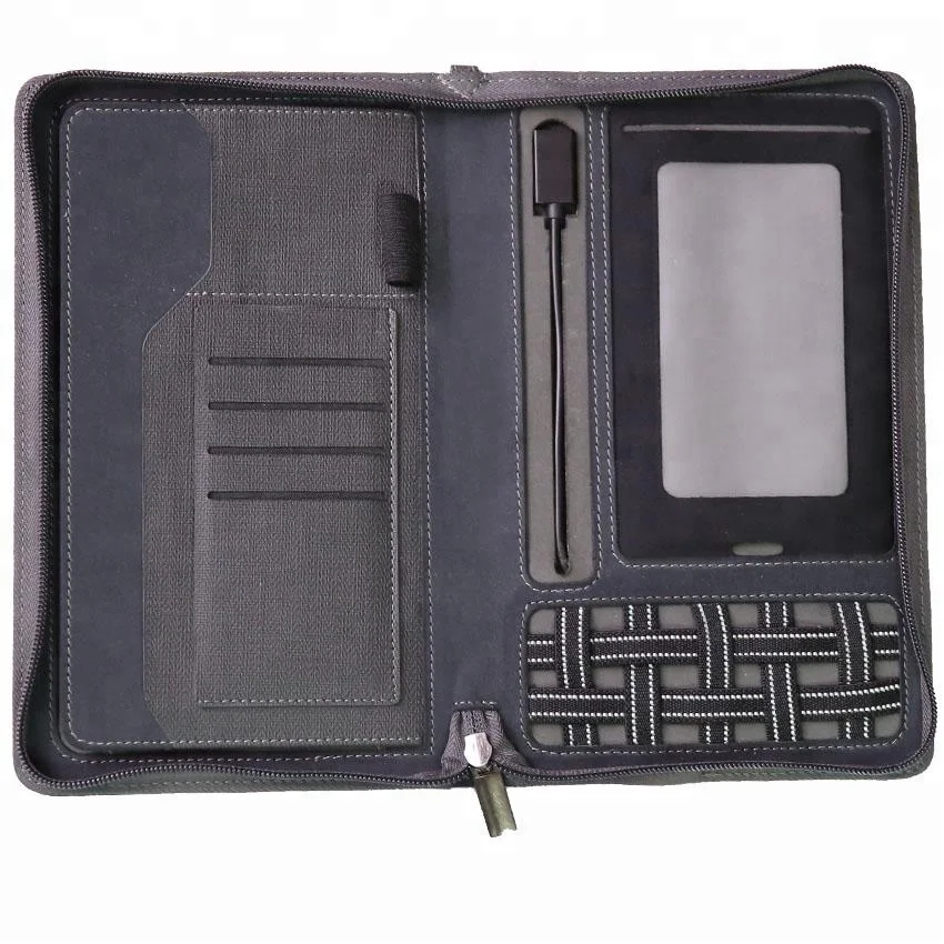 
Portable power bank passport holder smart PU leather travel passport wallet 