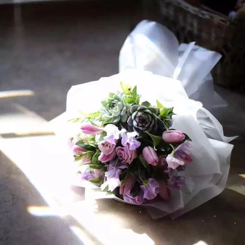 
Simple anti-static match for bouquet wrapping packaging semitransparent paper roll 