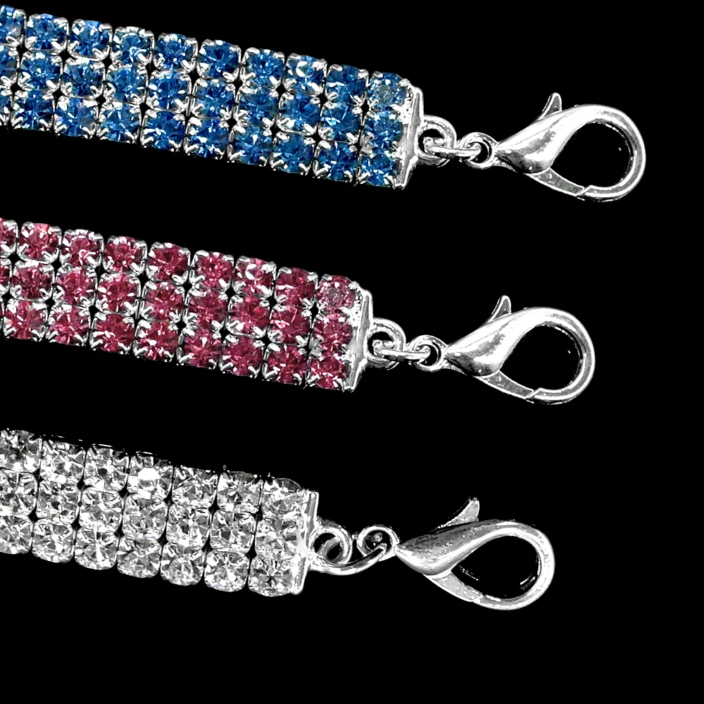 Bling Rhinestone Dog Bone Collar Crystal Puppy Chihuahua Dog Cat Necklace Accessories Pet Supplies
