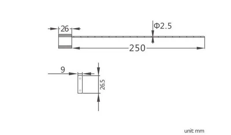 2.5mm security self-locking wire cable seal