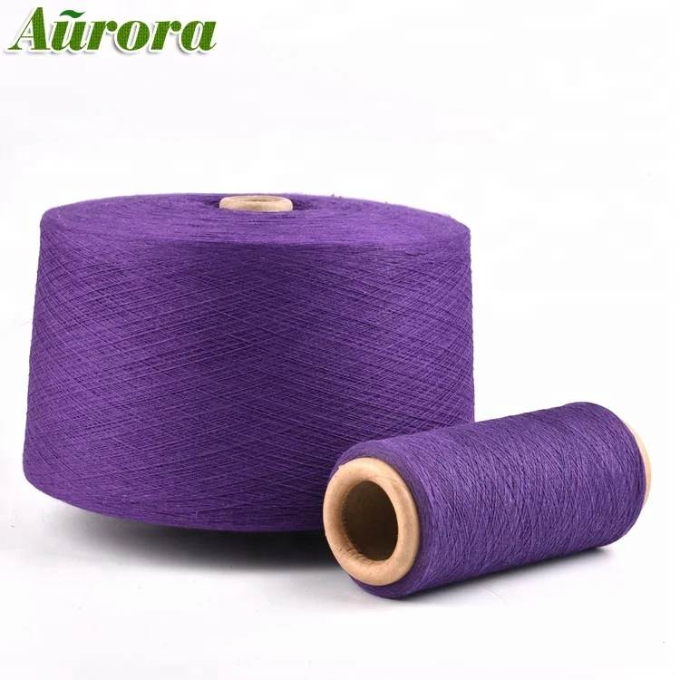 Hot sell  recycle cotton polyester blended towel yarn dyed open end recycled yarns 12s for towels