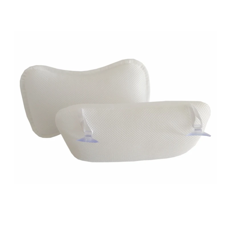 3D mesh material bath pillow with suction cup