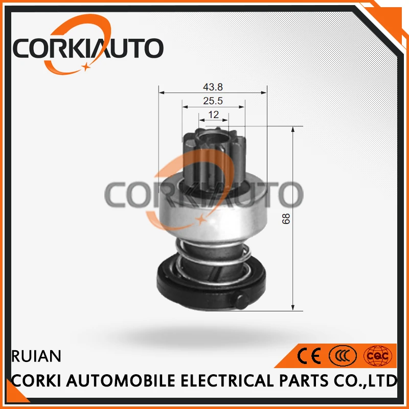 Хорошее качество 10106100 1989214 стартер привода bendix, шестерня привода стартера для delco