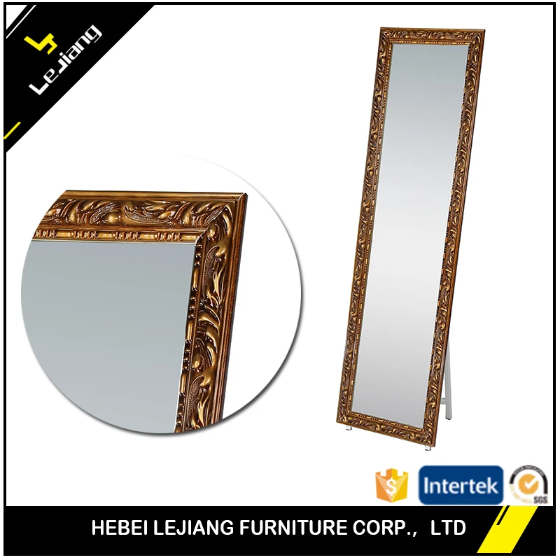 
Vintage style brown mdf pattern frame long mirror 